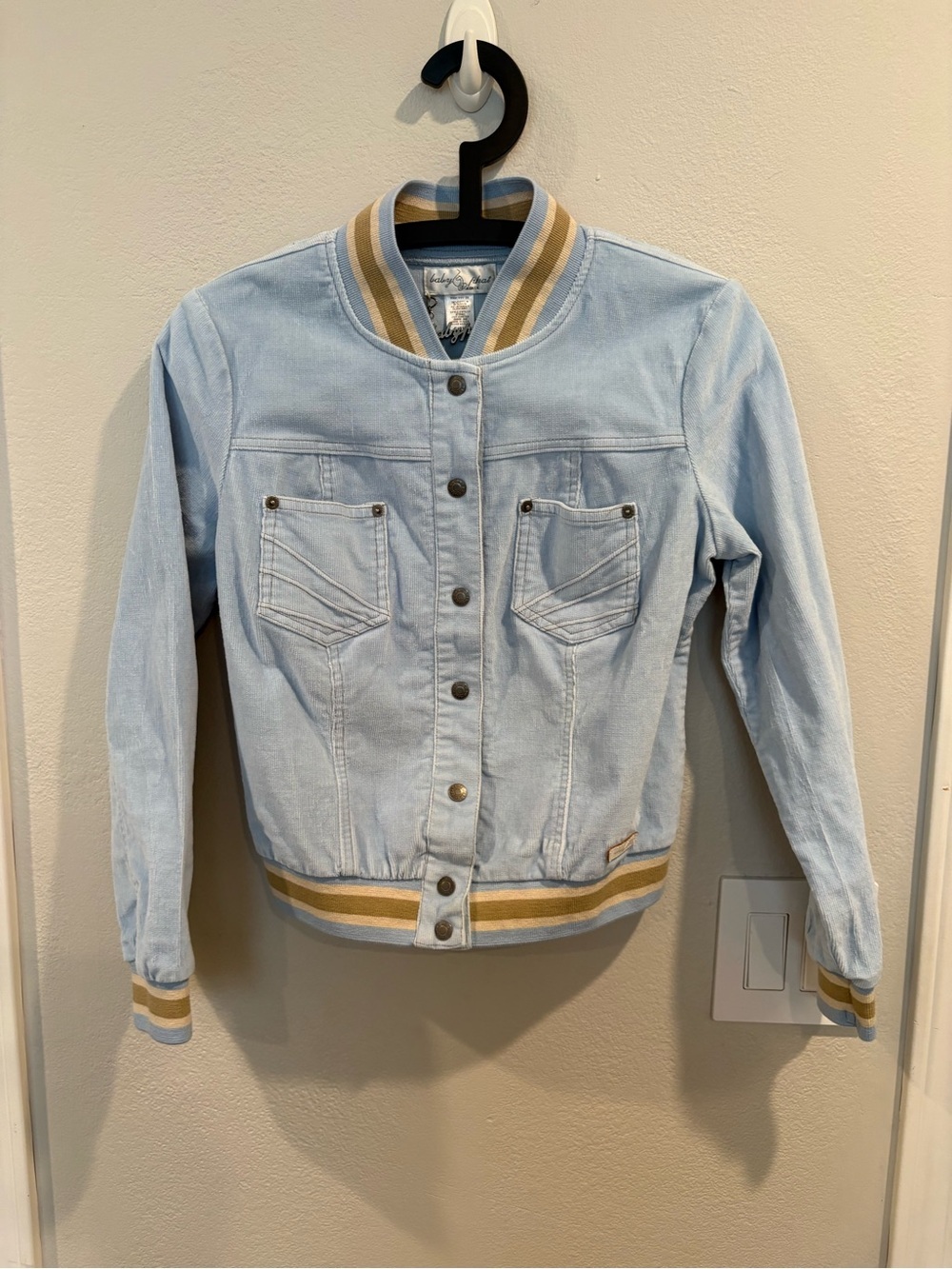 vintage Baby Phat corduroy full snap jacket women’s size small powder blue EUC